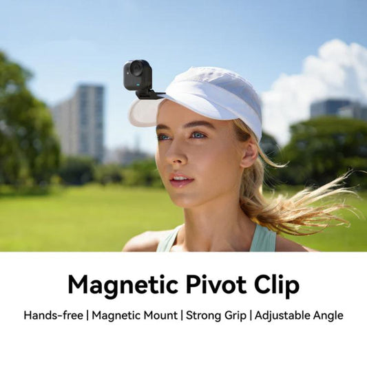 For Insta360 Go Ultra Camera TELESIN Magnetic Pivot Clip First-Person View Cap Mount Accessory