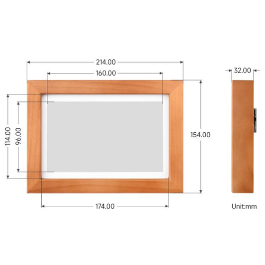 WAVESHARE ESP32-S3 7.3-Inch E6 Full-Color E-Paper Display With Solid Wood Frame 800 × 480 Resolution, 32408