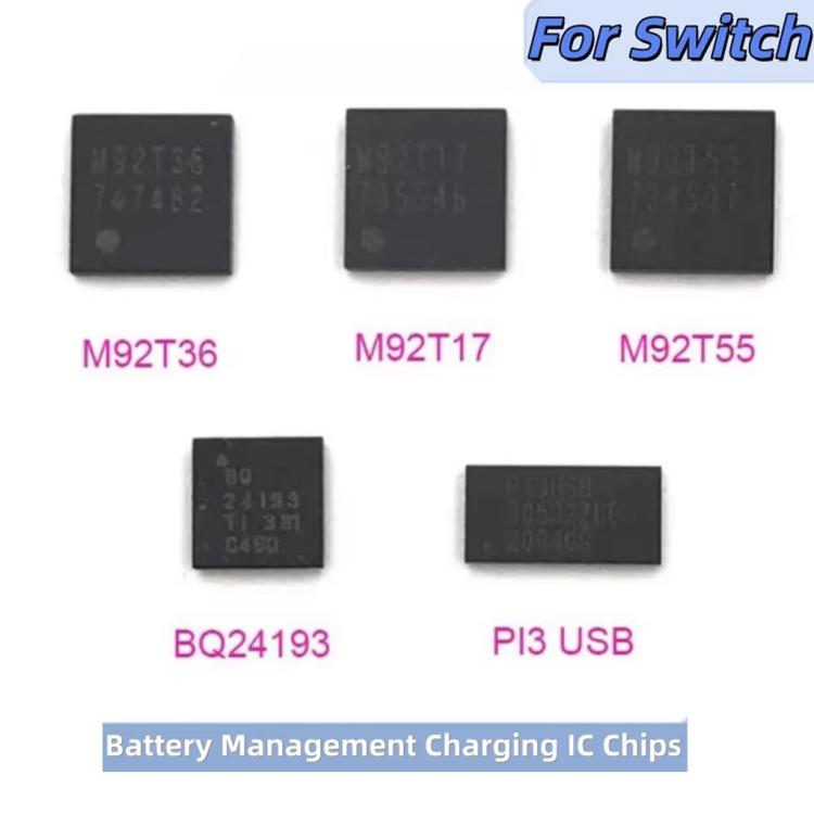 Charging IC For Nintendo Switch Console Chipset, M92T17, M92T36, BQ24193, PI3USB