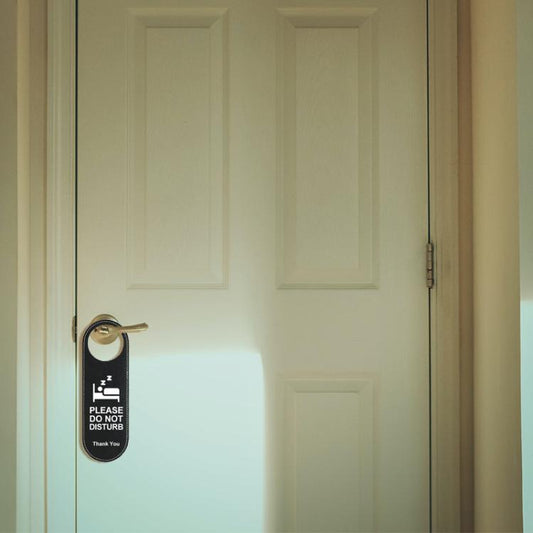 Doppelseitiges Leder-Türschild für Hotels, Bitte Zimmer aufräumen & Nicht stören, Reversible Türklinken-Schild, Hotels Türschild