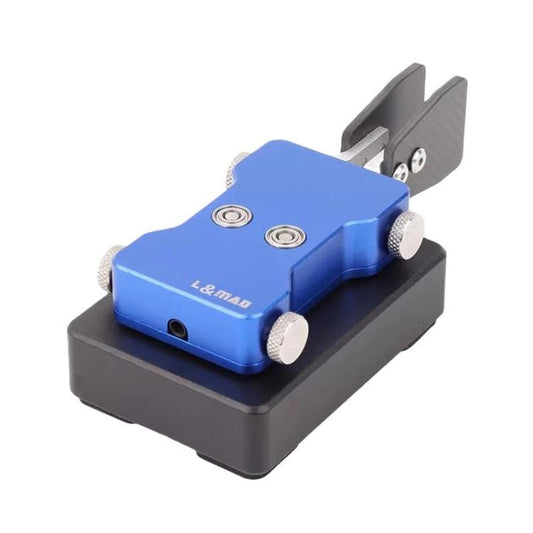 3.5mm Audio Dual-paddle Automatic Key Shortwave Radio Morse Code, Titanium Gray, Blue, Red