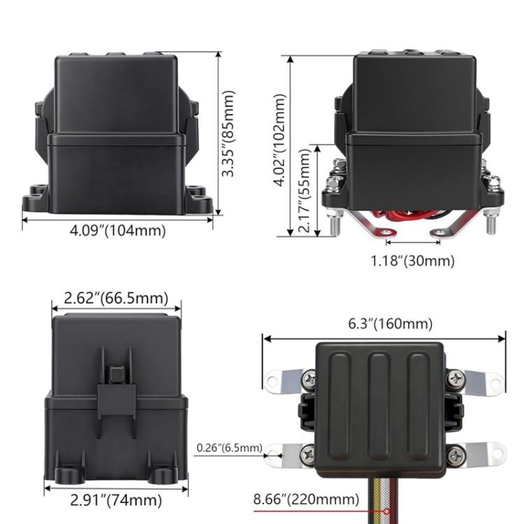 Car 6-Way Pre-Wired Waterproof Fuse Relay Box Automotive Fuse Relay Holder, 12V 5-Pin, 24V 4-Pin, 24V 5-Pin, 12V 4-Pin