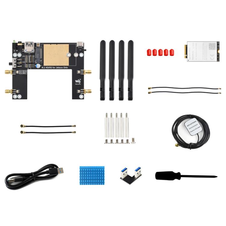 Module WAVESHARE 5G / 4G / 3G, inclut le module RM520N-GL, prend en charge le réseau 5G NSA et SA, le positionnement GNSS, 32256