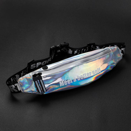 Reflektierende Outdoor-Sport-Bauchtasche für Herren Damen, wasserdichte lässige Umhängetasche