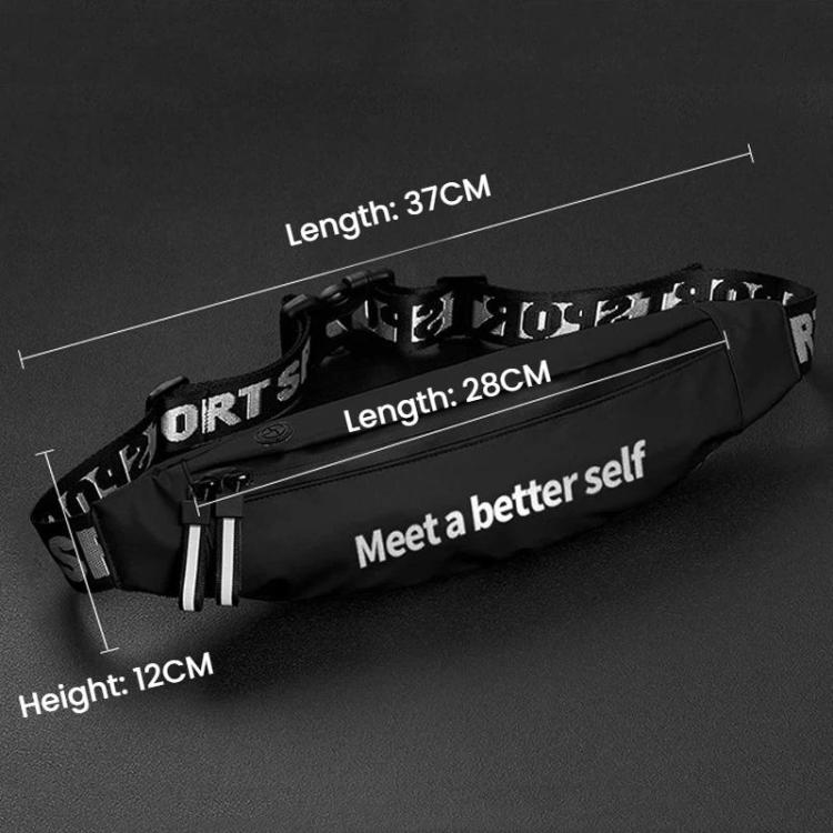 Reflective Outdoor Sports Waist Pack For Men Women Waterproof Casual Crossbody Bag