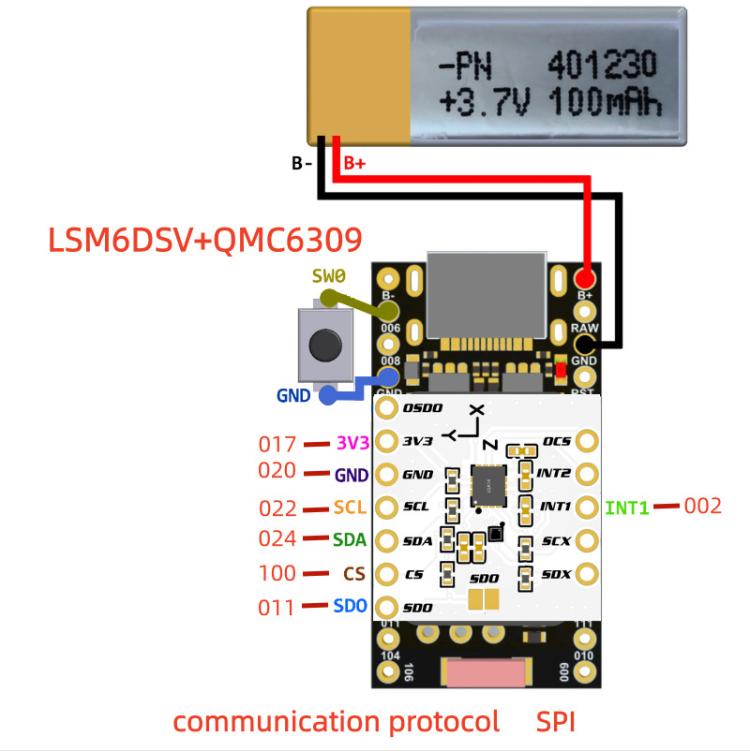 Pour le module SlimeVR / Smol LSM6DSV + QMC6309