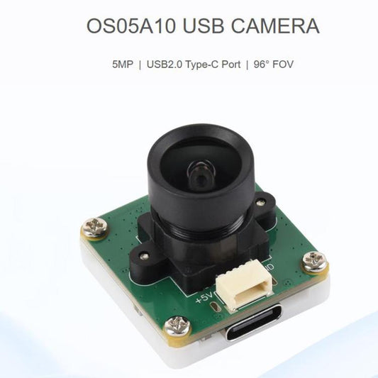 OS05A10 5MP USB Camera Supports USB2.0 Type-C Port And SH1.0 4PIN Header, 33123
