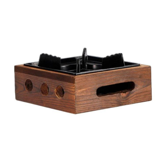 WJ Three-Hole Alcohol Stove Base Aluminum Alloy Square Stove & Dry Pot Stove, Small, Large