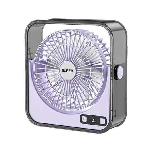 F2 Ventilateur de bureau silencieux avec contrôle continu de la vitesse à 100 niveaux Ventilateur avec affichage numérique intelligent et lumière