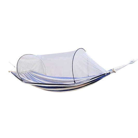 Hamac moustiquaire anti-retournement 220 x 150 cm en toile épaisse double pour extérieur