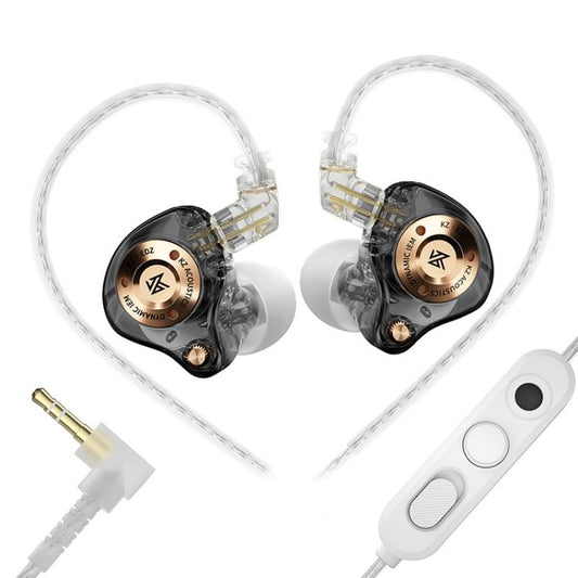 KZ EDZ Ultra-Wideband Ultra-Excursion Dynamic Driver+Dual-Stage Damping System 1.2m Wired Earphone, Black 3.5mm, Black 3.5mm With Mic, Black Type-C Sound Card, White 3.5mm, White 3.5mm With Mic, White Type-C Sound Card