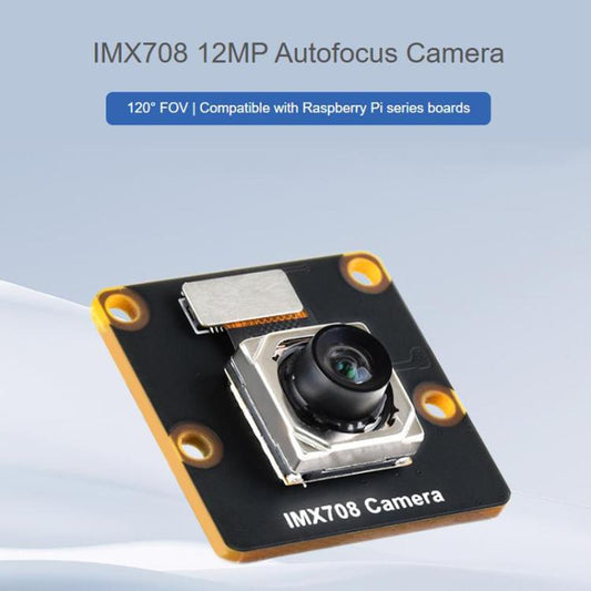 IMX708 12MP High Resolution Autofocus Camera, Compatible With Raspberry Pi Series Boards, 34276