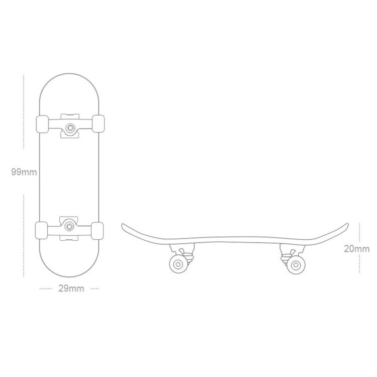 Mini-skateboard à roulements en bois d'érable 5 couches, jouet de bureau pour soulager le stress