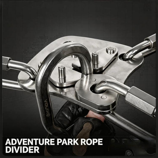 XINDA Continuous Belay System Diverter 304 Stainless Steel Rope Connector for Adventure Parks, Zipline, Vi Ferrata, and High Ropes Courses