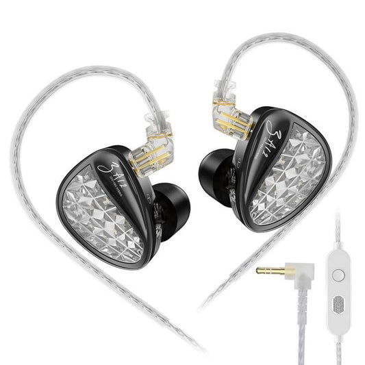 KZ-ZA12 Hybrid Dynamic Balanced Armature Hi-Fi Stage Monitor 1.2m Wired Earphones, Original Sound 3.5mm Standard, Original Sound 3.5mm With Mic, Original Sound Type-C Sound Card, Tuning 3.5mm Standard, Tuning 3.5mm With Mic, Tuning Type-C Sound Card