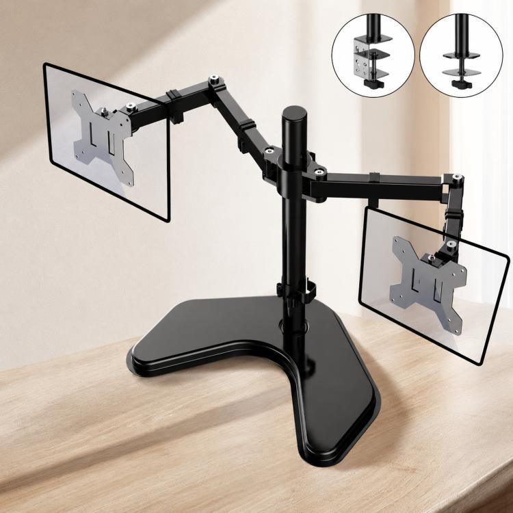 Dual-Screen LCD Monitor Telescopic Rotating Dual-Arm Stand, ZX-MT022N