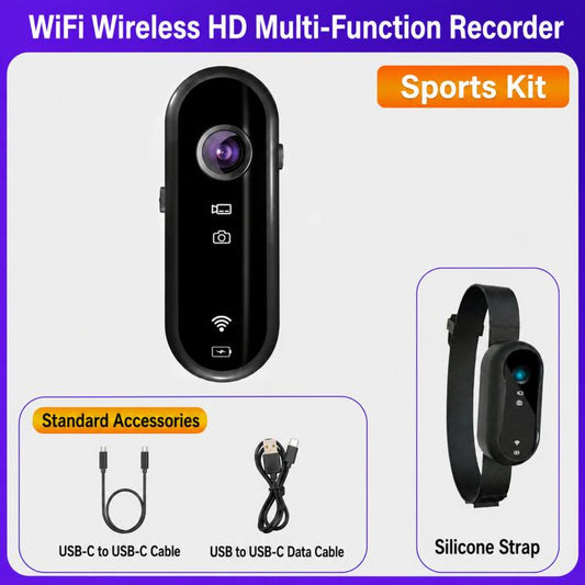 Mini Caméra Sportive Magnétique 1080P Portable Avec Application Wi-Fi, Stabilisation EIS, Kit Réunion, Kit Sport, Kit Vélo, Kit Voiture