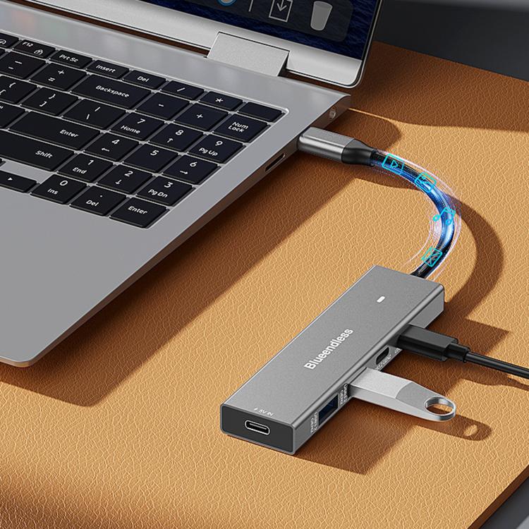 Blueendless 5 In 1 10Gbps High-Speed Computer/Mobile Phone Converter/Extension Splitter, USB 3.2 x 2+Type-C 3.2 x 2, Type-C 3.2 x 4