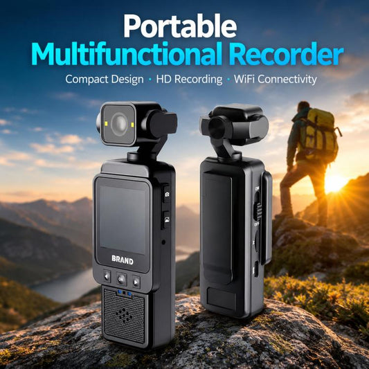 1080P WiFi Body Camera With Rotatable Lens & 1.6 Inch Screen Wearable Sports Action Camera Clip-On Pocket Cam, DV01 1080P