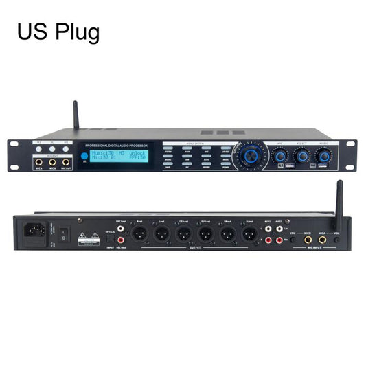 AP800 Professional Digital Audio Processor KTV Pre-Effector With Anti-Howling DSP Reverb For Stage Mic, EU Plug, US Plug, UK Plug