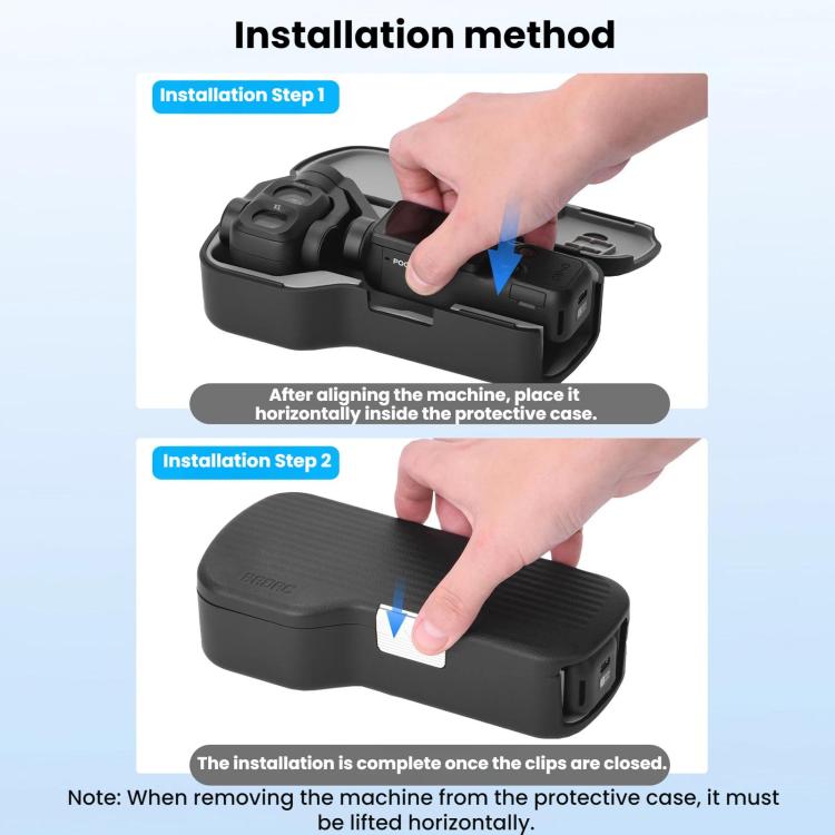 For DJI Osmo Pocket 4P BRDRC Lens Screen Cover Shockproof Case Filter Storage