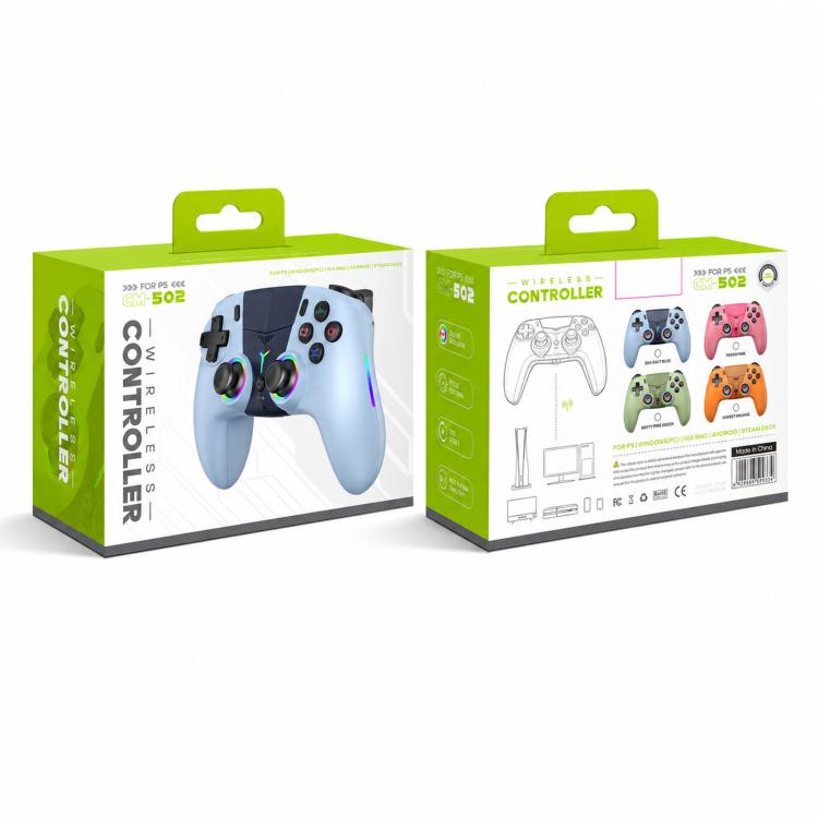 For PS5 Wireless Controller Bluetooth Gamepad With RGB Light, Hall Effect Joy, Back Macro Button