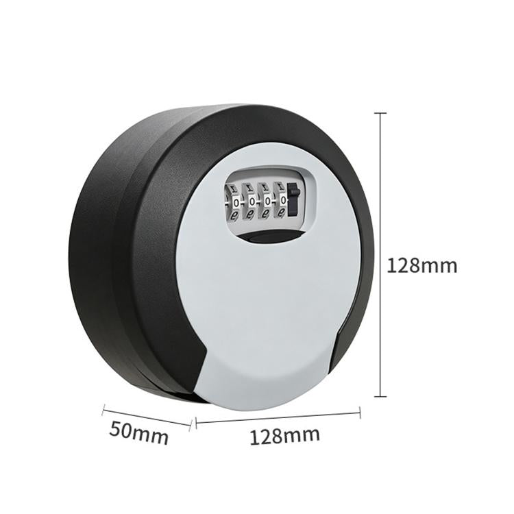Oversized Circular Key Lock Box Waterproof 4 Digit Combination Security Storage Case