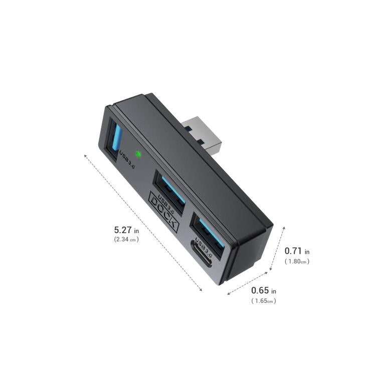 JYS 4-Port USB 3.0 Mini Hub For Steam Machine & PS5 Multi-Port USB Expander With 3 USB-A & 1 USB-C Port, USB 3.0 Mini Hub