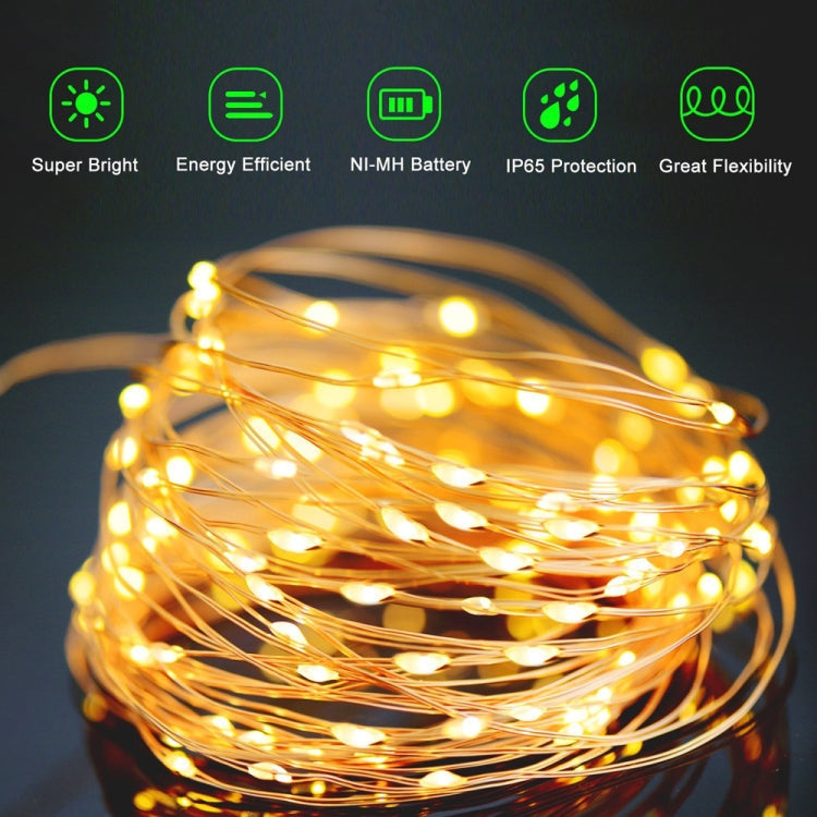 22m 200 LEDs Solar Powered Home Garden Copper Wire String Fairy Light Outdoor Christmas Party Decor Strip Lamp with 8 Modes