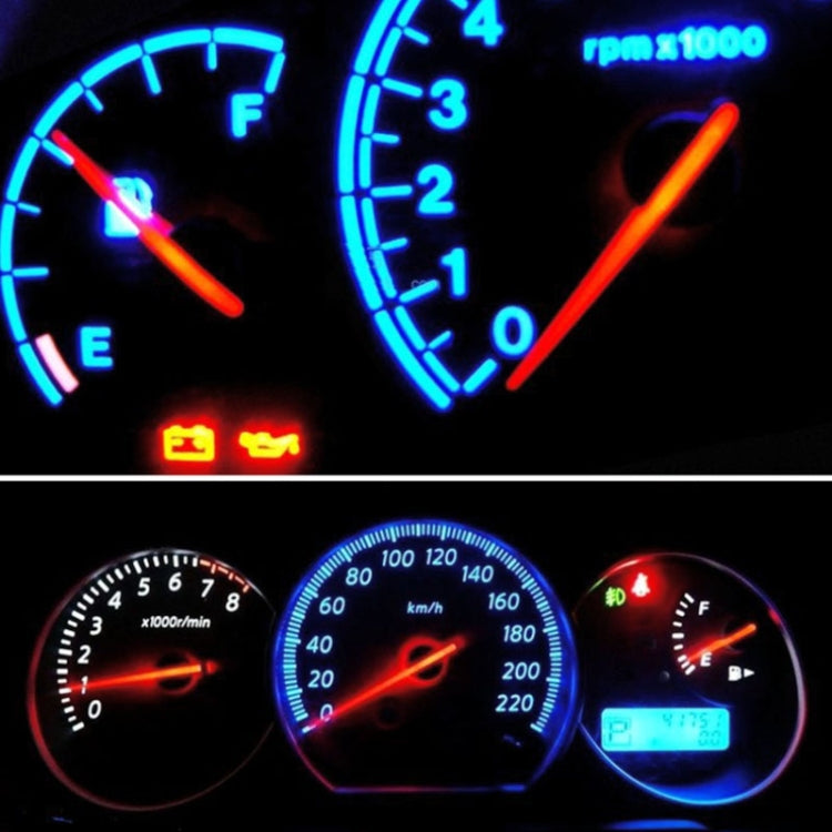 10 PCS T8.5 5050 Led 1 SMD Car Gauge Dash Bulb Dashboard Instrument Light Wedge Interior Lamp, Blue, Green, Red, White, Yellow