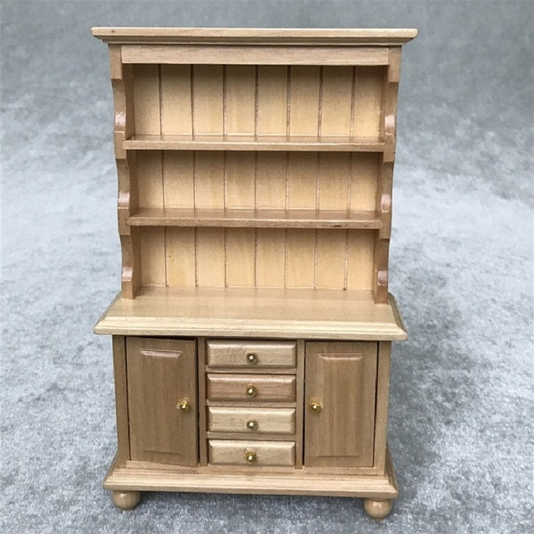 Meuble miniature multifonction en bois pour maison de poupée (bibliothèque) à l'échelle 1/12