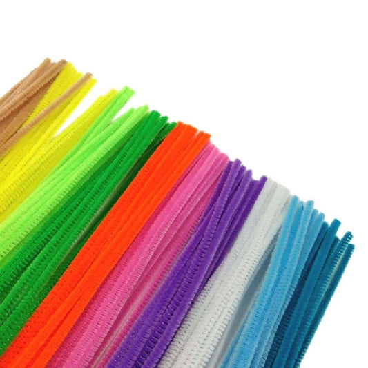 100 Stück Plüsch-Sticks, pädagogisches Kinderspielzeug, handgefertigte Materialien, zufällige Farblieferung