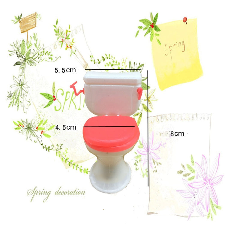 3 PCS Doll House Plastic Accessories Set Wash Basin Toilet, Washroom Set