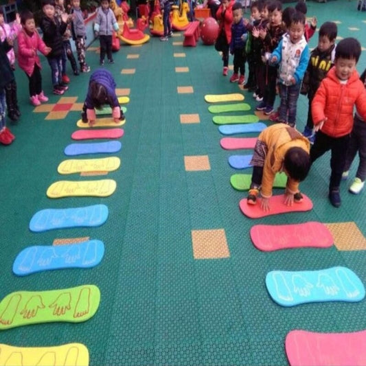 3 planches de coopération mains et pieds en mousse pour l'entraînement sportif en plein air, jouets de jeu de sport pour enfants, livraison de couleur aléatoire, 3 planches de coopération mains et pieds
