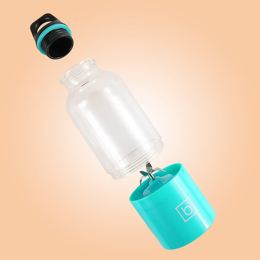 Mini mixeur-presse-agrumes électrique portable 500 ml avec port USB, 4 lames, bleu, vert ou rose