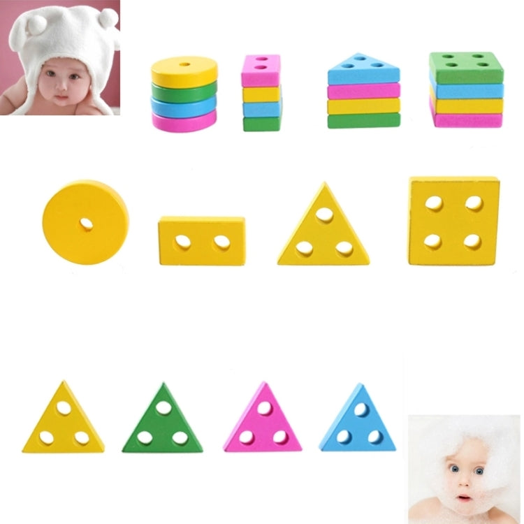 Wooden Train Shape Building Blocks Toy Baby Early Learning Training Toy, Train Shape