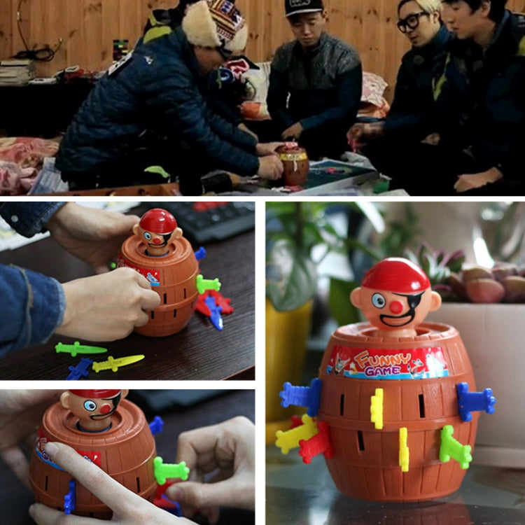 2 PCS Nouveautés amusantes Jeu de table L'Oncle Pirate Insérer une Épée dans le Tonneau, Tonneau Pirate