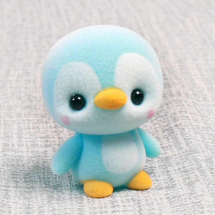 Kleine niedliche PVC-Beflockungs-Tier-Pinguin-Puppen als Geburtstagsgeschenk für Kinder, Größe: 4 x 4 x 5,5 cm, Pinker Pinguin, Blauer Pinguin