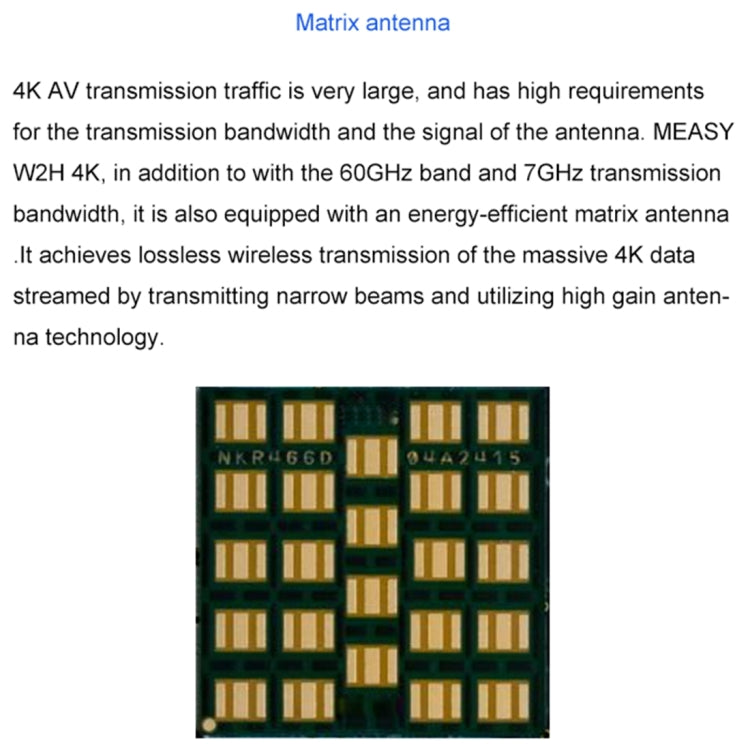 Measy W2H 60GHz 4K Ultra HD Wireless Transmission Kit, Transmission Distance: 30m, UK Plug, 4K
