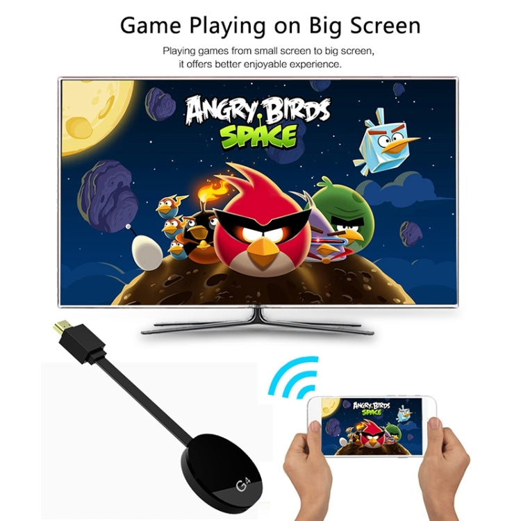 G4 Wireless WiFi Display Dongle Receiver Airplay Miracast DLNA TV Stick for iPhone, Samsung, and other Android Smartphones, Dual Core Cortex A7 up to 1.5GHz