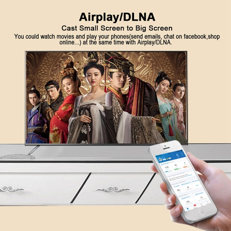 G4 Wireless WiFi Display Dongle Receiver Airplay Miracast DLNA TV Stick for iPhone, Samsung, and other Android Smartphones, Dual Core Cortex A7 up to 1.5GHz