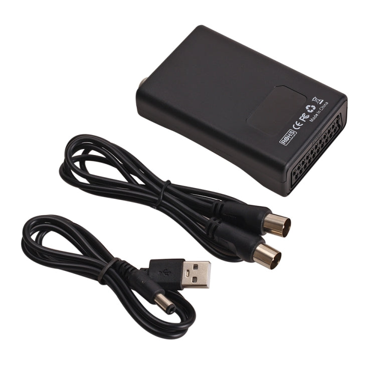 SCART to RF Video Converter, Support RF67.25MHz, 61.25MHz, SCART to RF