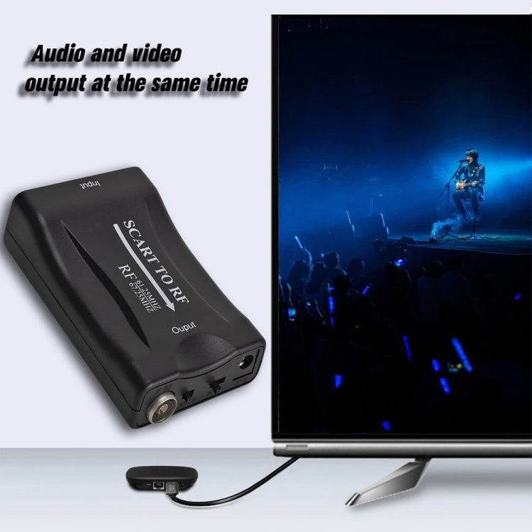 SCART to RF Video Converter, Support RF67.25MHz, 61.25MHz, SCART to RF