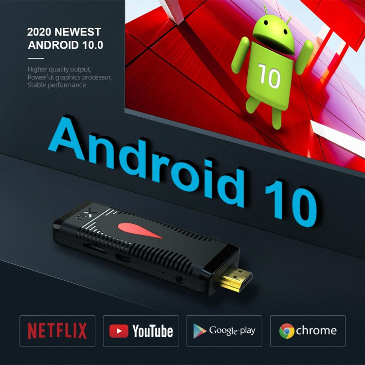 X96 S400 Android 10.0 Mini TV Stick, Allwinner H313 Quad Core ARM Cortex A53, 2GB + 16GB, Support WiFi, HDMI, TF Card, USB, 2GB+16GB