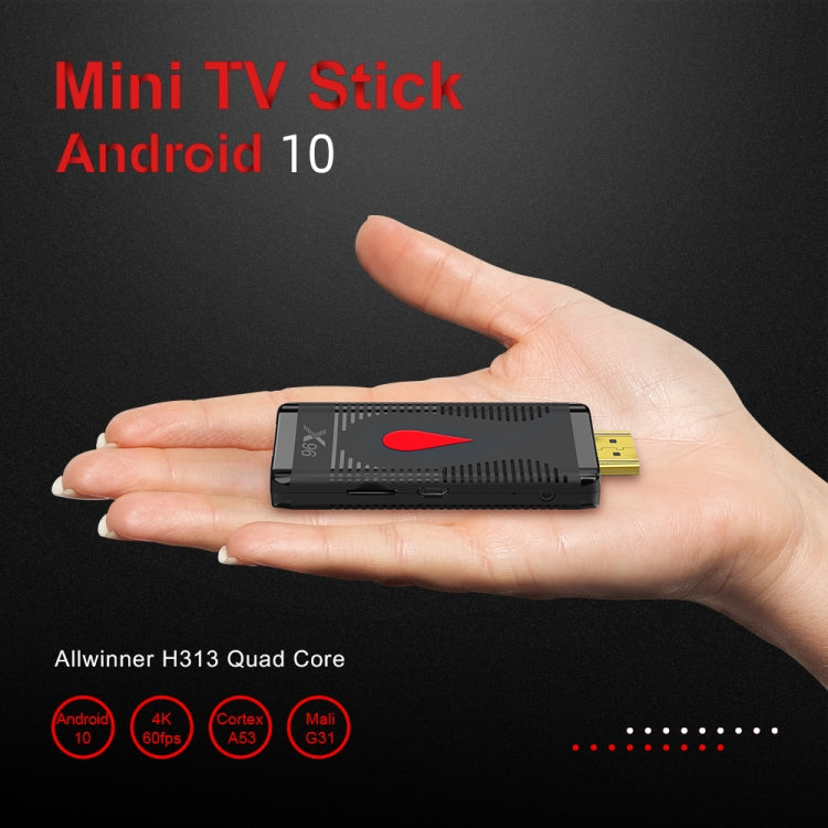 X96 S400 Android 10.0 Mini TV Stick, Allwinner H313 Quad Core ARM Cortex A53, 2GB + 16GB, Support WiFi, HDMI, TF Card, USB, 2GB+16GB