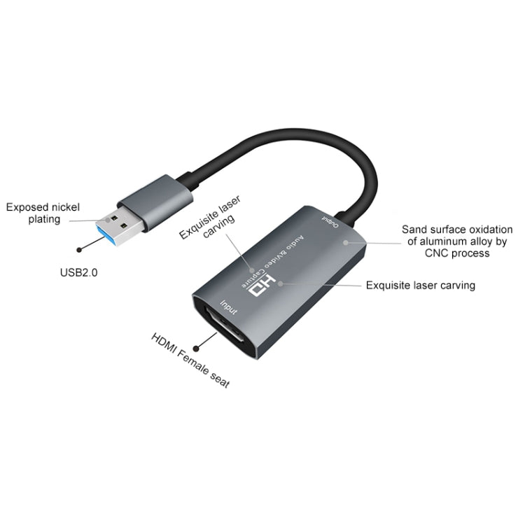 Z29 HDMI Female to USB 2.0 Male + Audio VideoCapture Box, Z29