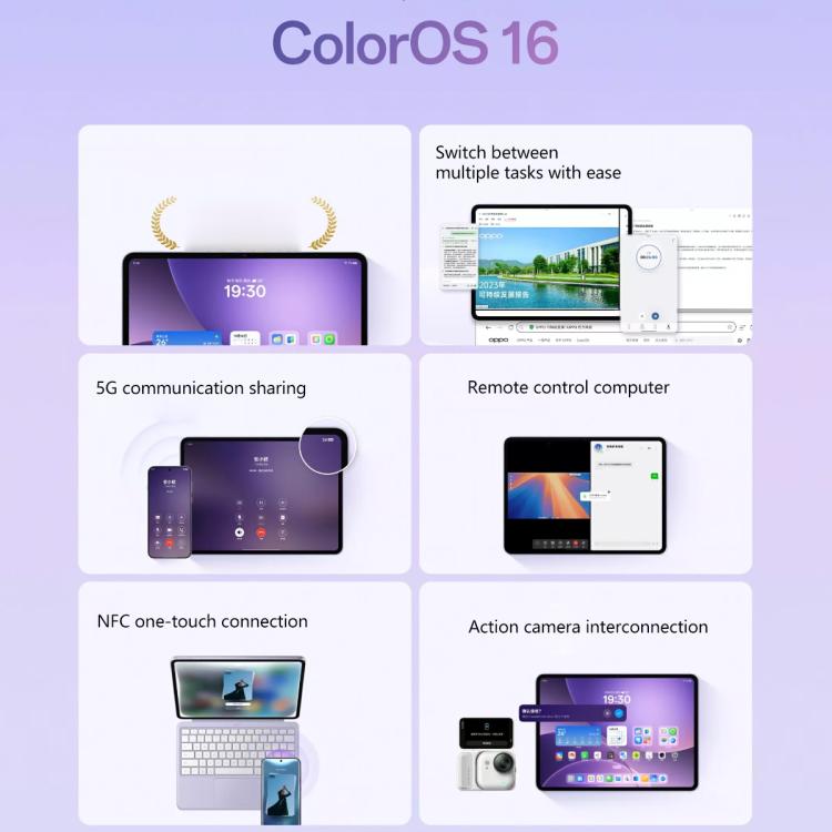 OPPO Pad 5 12.1 inch Tablet PC, 16GB+512GB, ColorOS 16.0 MediaTek Dimensity 9400+ Octa Core, 16GB+512GB