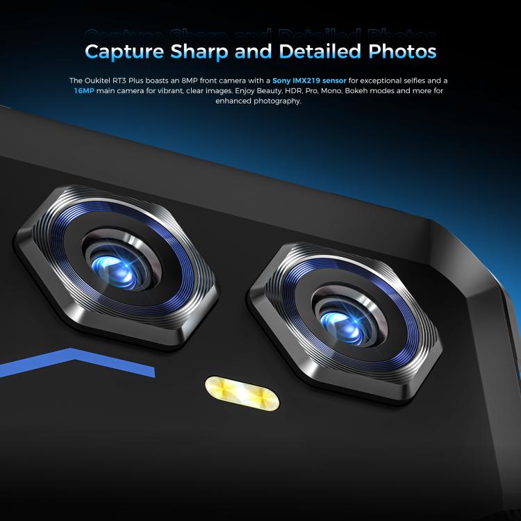 OUKITEL RT3 Plus 4G Network IP68/IP69K Rugged Tablet, 4GB+128GB, 8.0 inch Android 15 MediaTek G81 Octa-Core Support Dual SIM, EU Plug, RT3 Plus 4GB+128GB