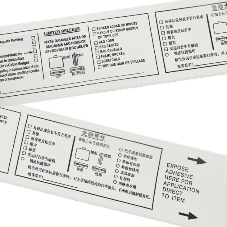 Luggage Label Strips with Monza R6-P Chip UHF RFID Labels Dry Inlay 50x500mm Support Customization