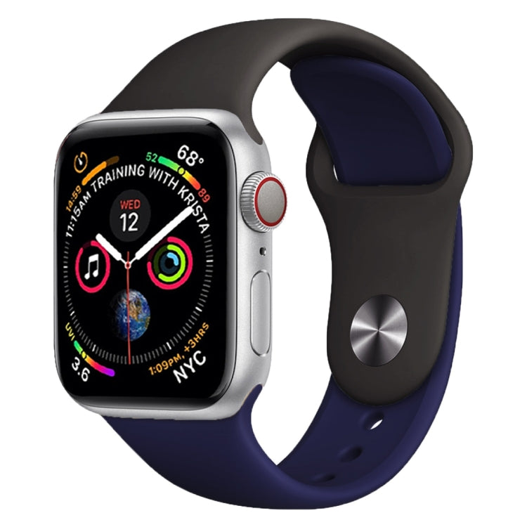 Double Colors Silicone Watch Band for Apple Watch Series 3 & 2 & 1 42mm (Light Blue+Light Pink)